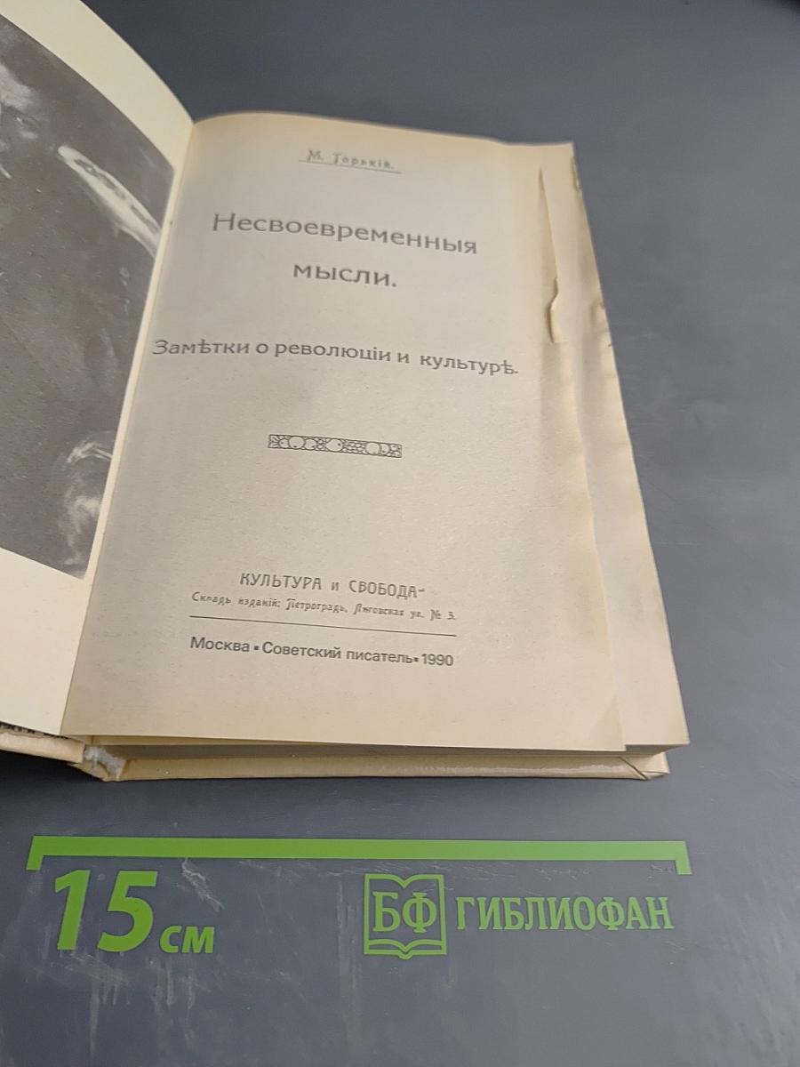 Несвоевременные мысли. Заметки о революции и культуре