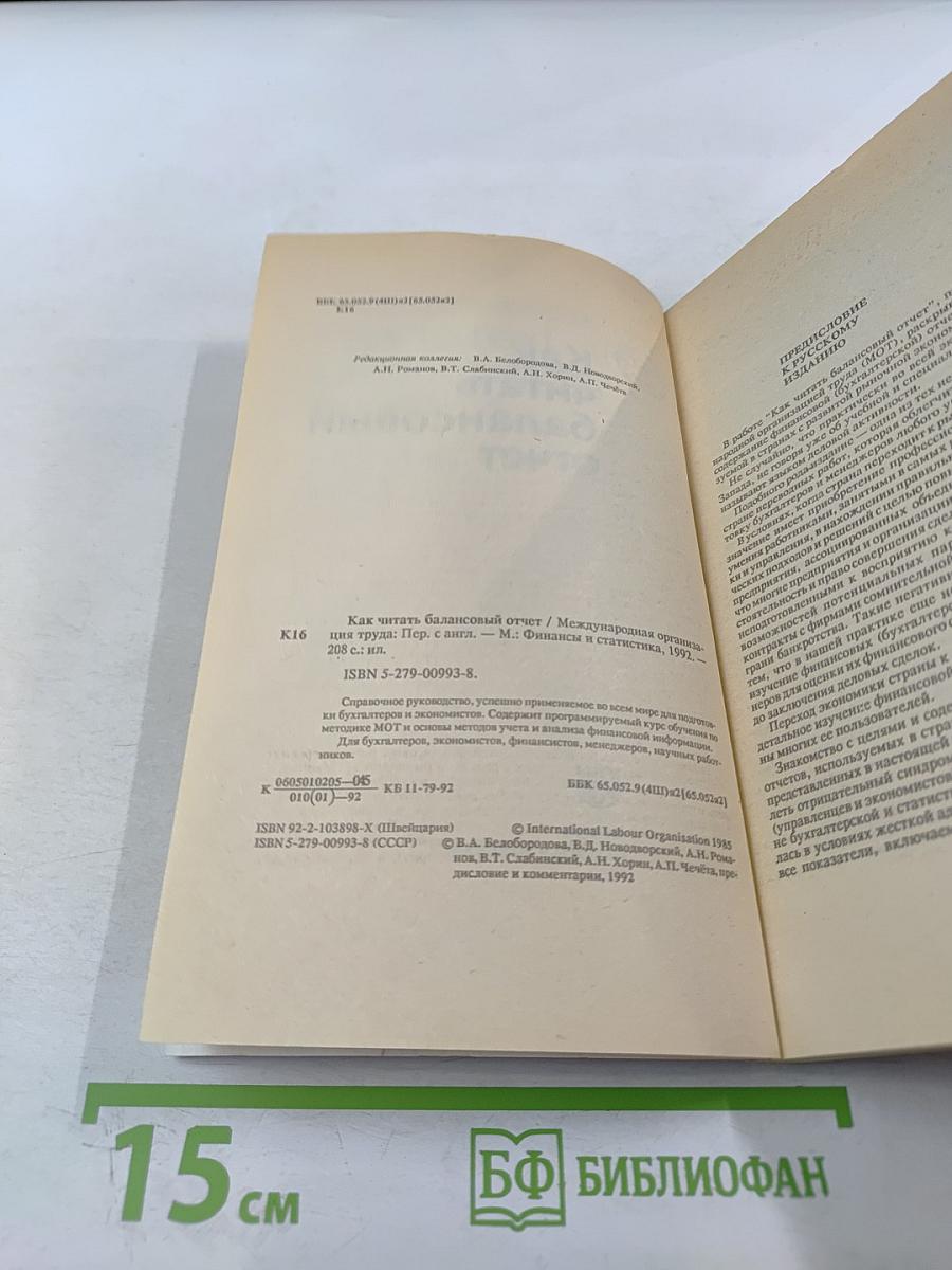 Как читать балансовый отчет