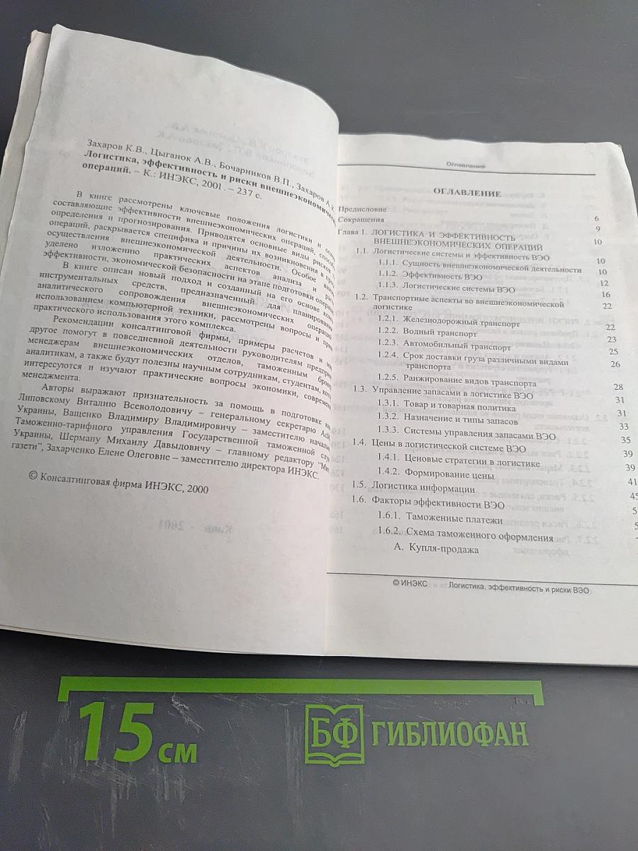 Логистика, эффективность и риски внешнеэкономических операций