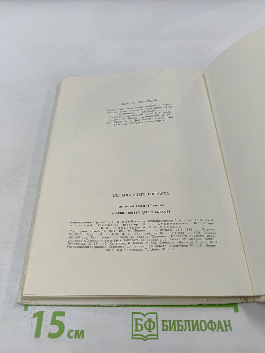 А разве голубые дороги бывают?