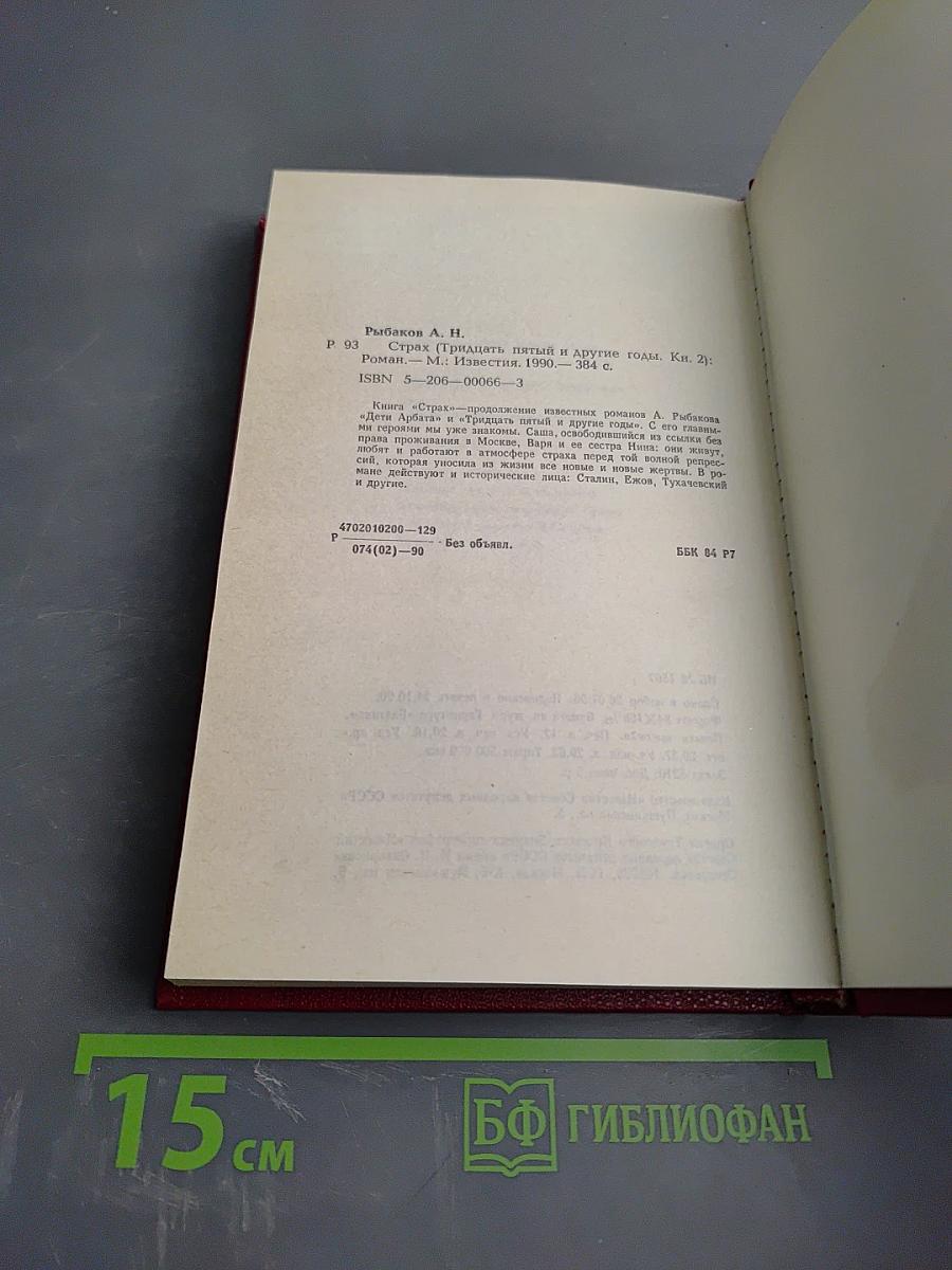 Страх. Книга вторая (Тридцать пятый и другие годы)