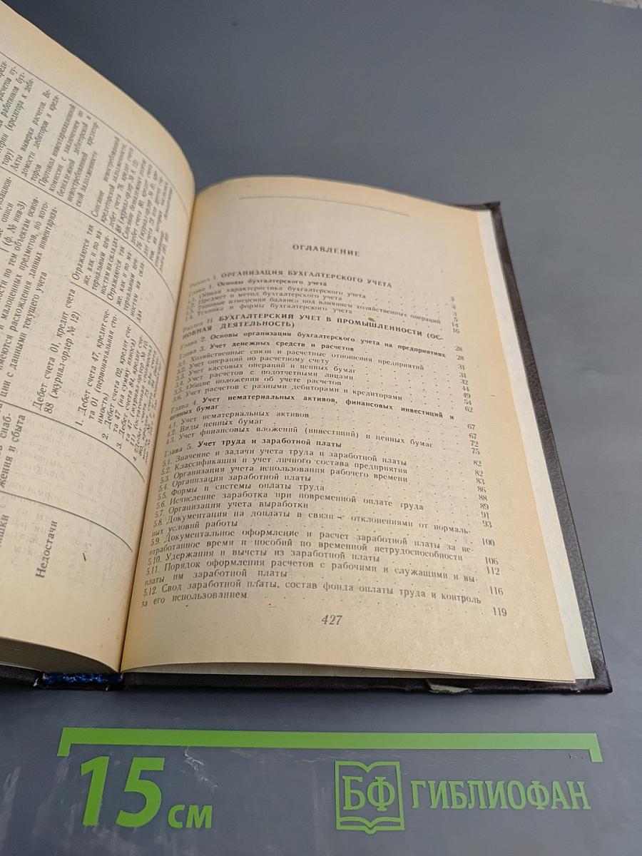 Бухгалтерский учет в промышленности