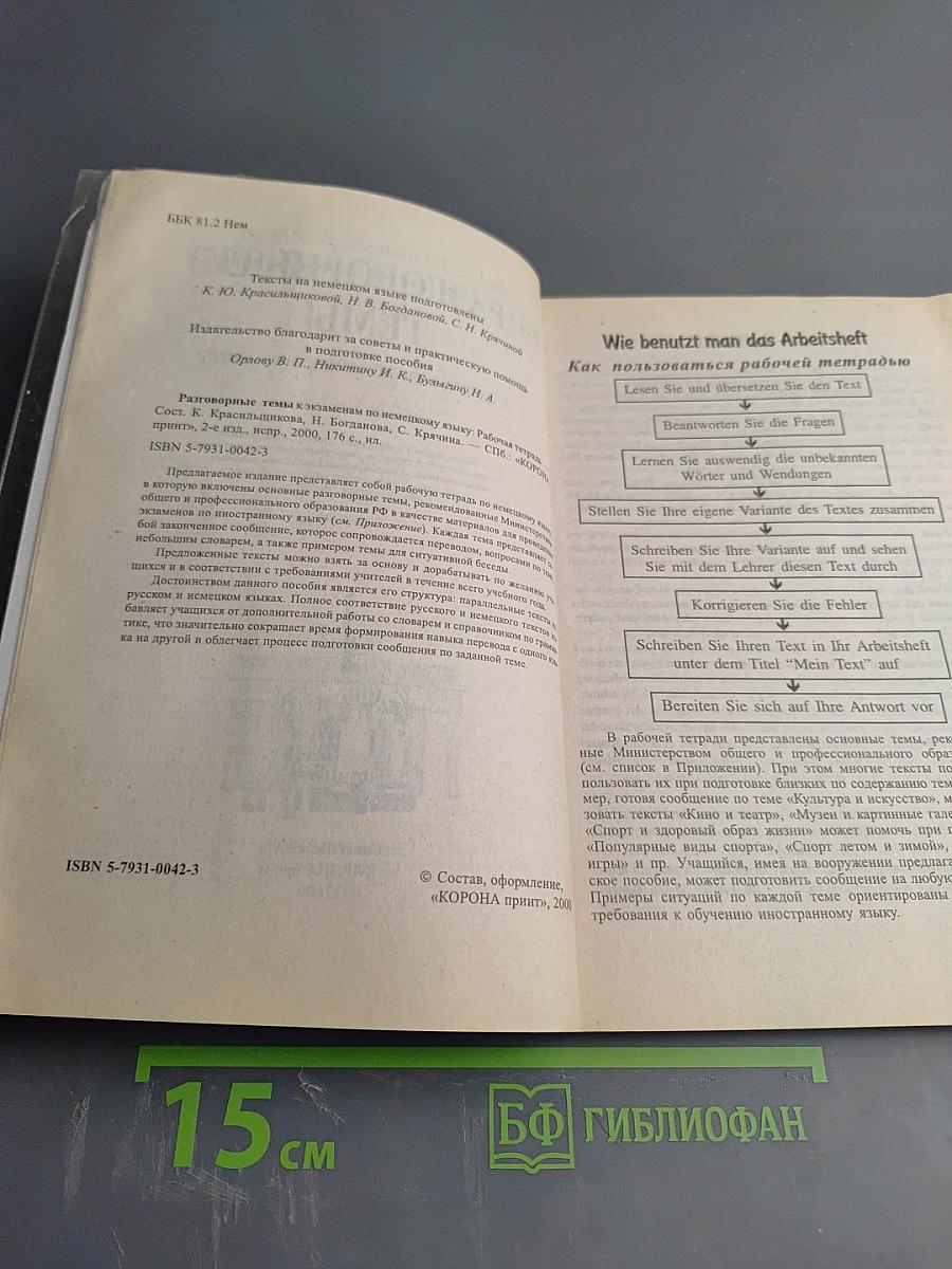 Разговорные темы к экзаменам по немецкому языку