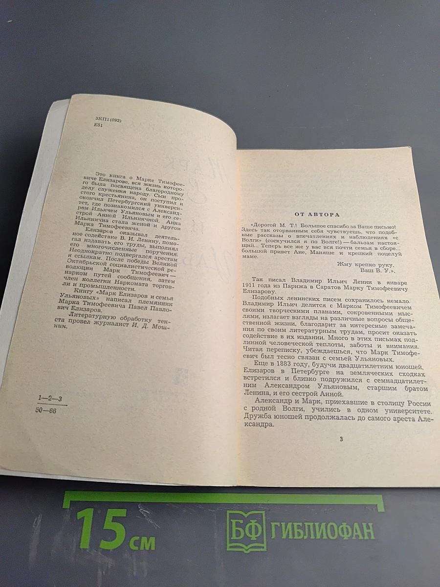 Марк Елизаров и семья Ульяновых