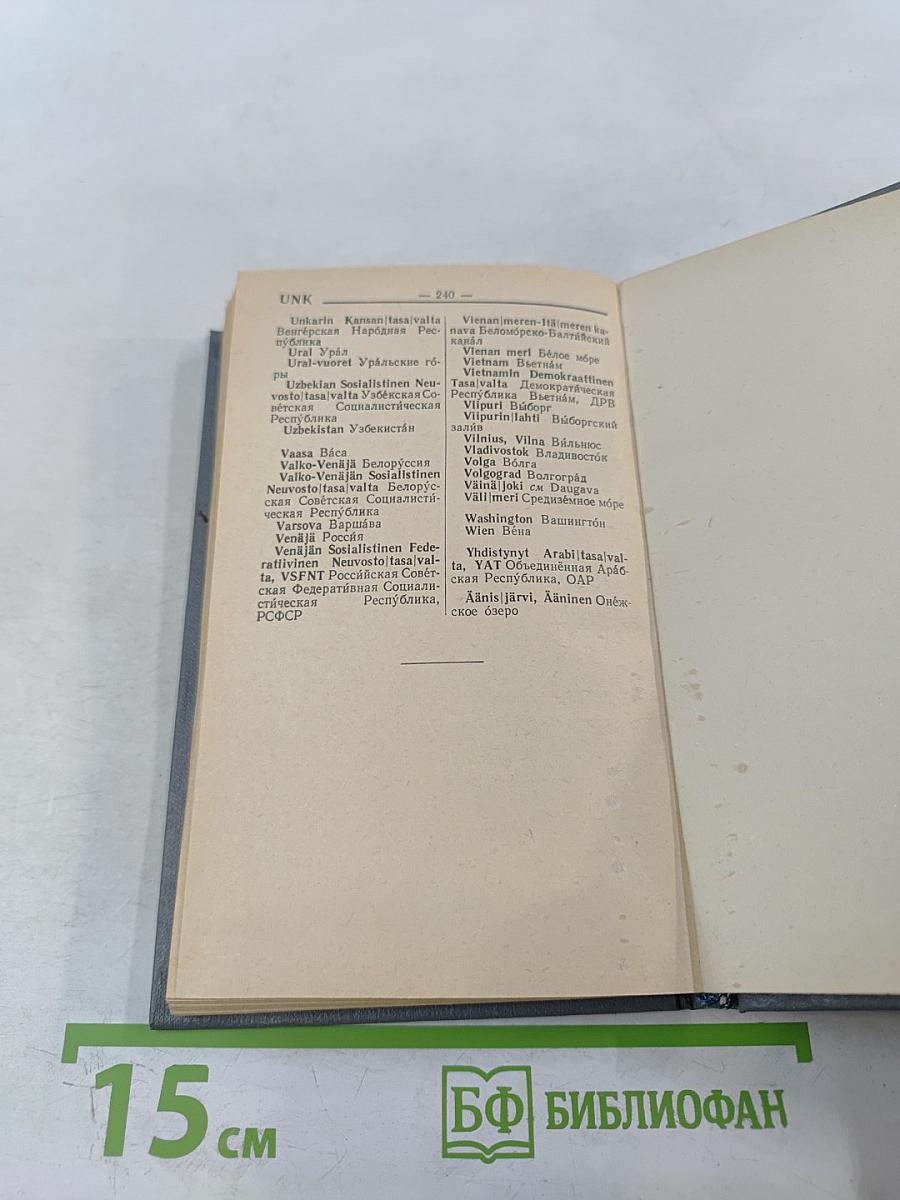 Карманный финско-русский словарь