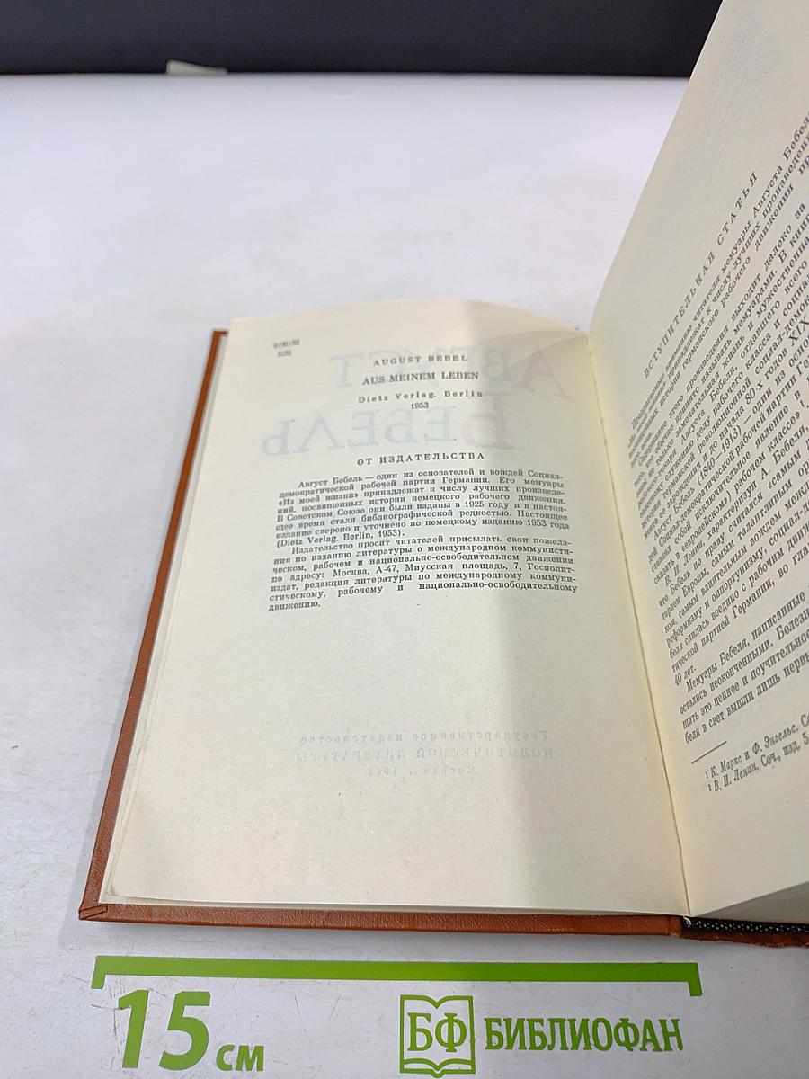Август Бебель. Из моей жизни
