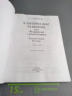 К пятёрке шаг за шагом, или 50 занятий с репетитором. Русский язык 6 класс