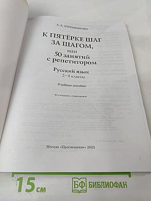 К пятёрке шаг за шагом, или 50 занятий с репетитором. Русский язык. 2-4 классы