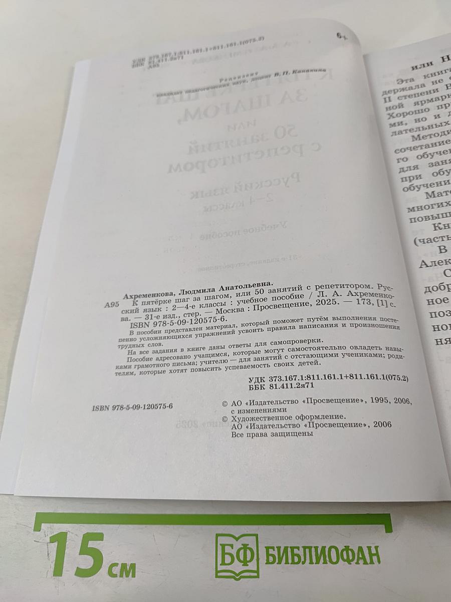 К пятёрке шаг за шагом, или 50 занятий с репетитором. Русский язык. 2-4 классы