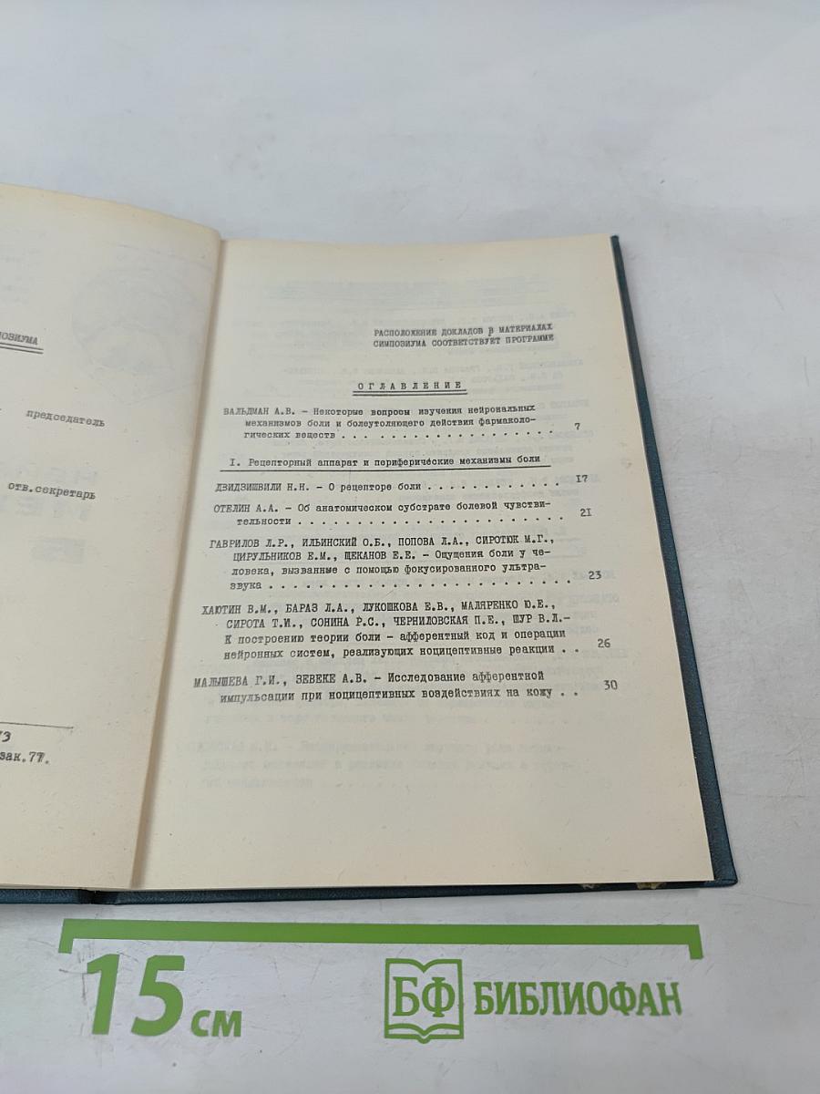 Нейрональные механизмы боли