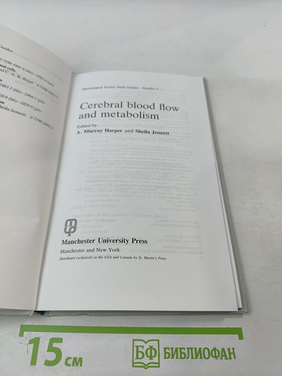 Cerebral blood flow and metabolism