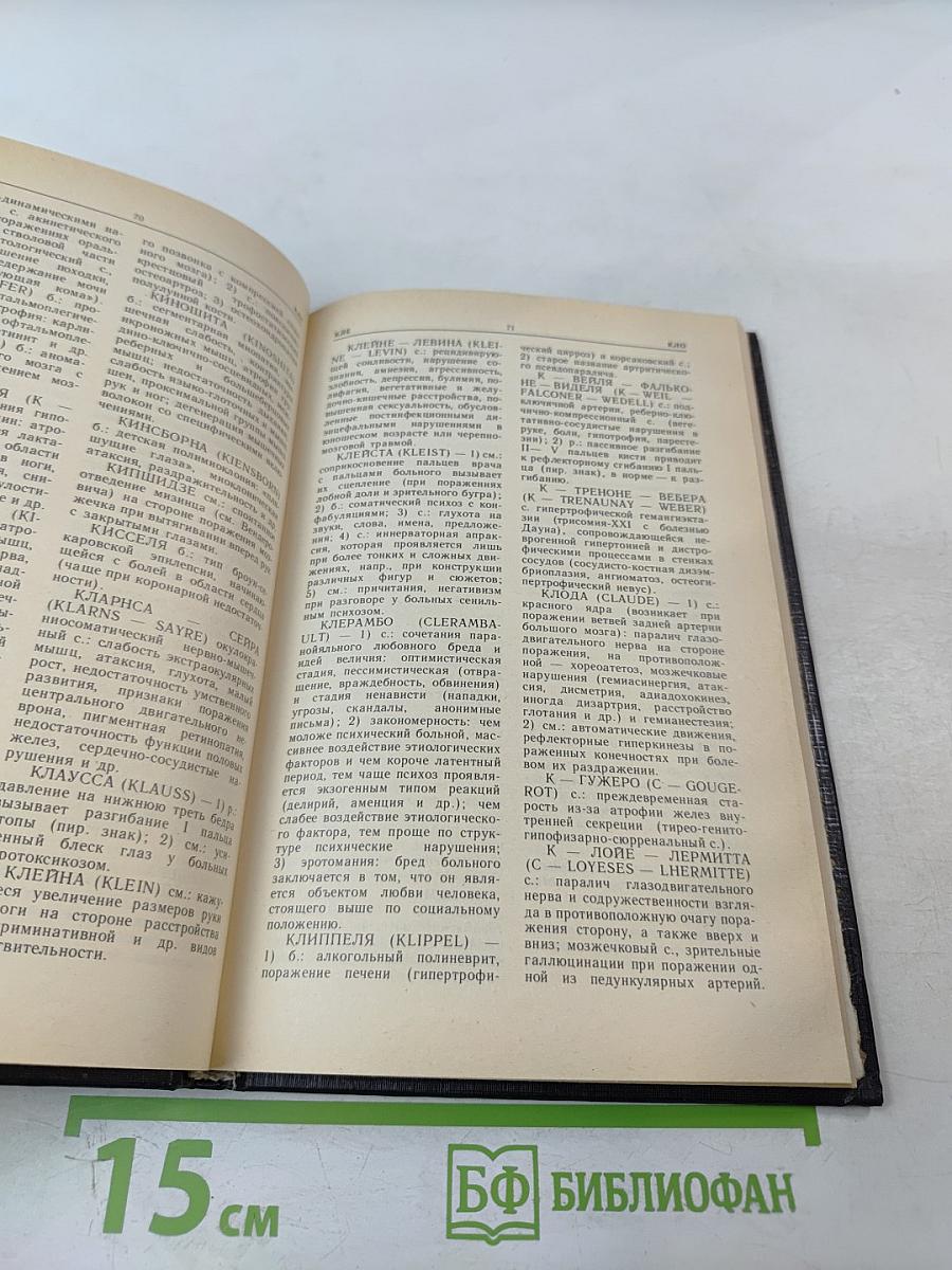 Словарь эпонимов в невропатологии