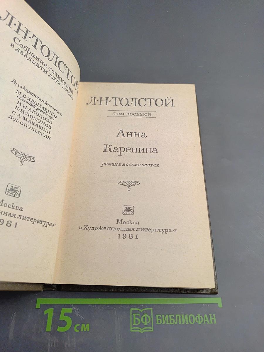 Анна Каренина. Том 8 (части первая-четвертая)