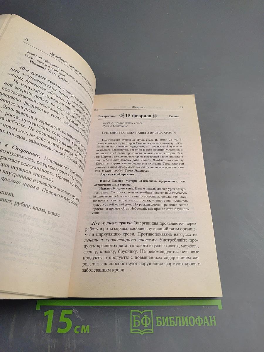 Целебный календарь на 2009 год