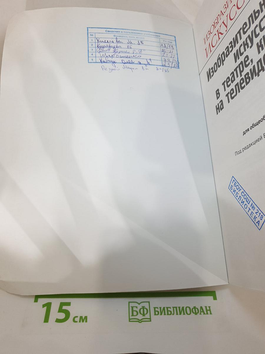 Изобразительное искусство в театре, кино, на телевидении 8 класс