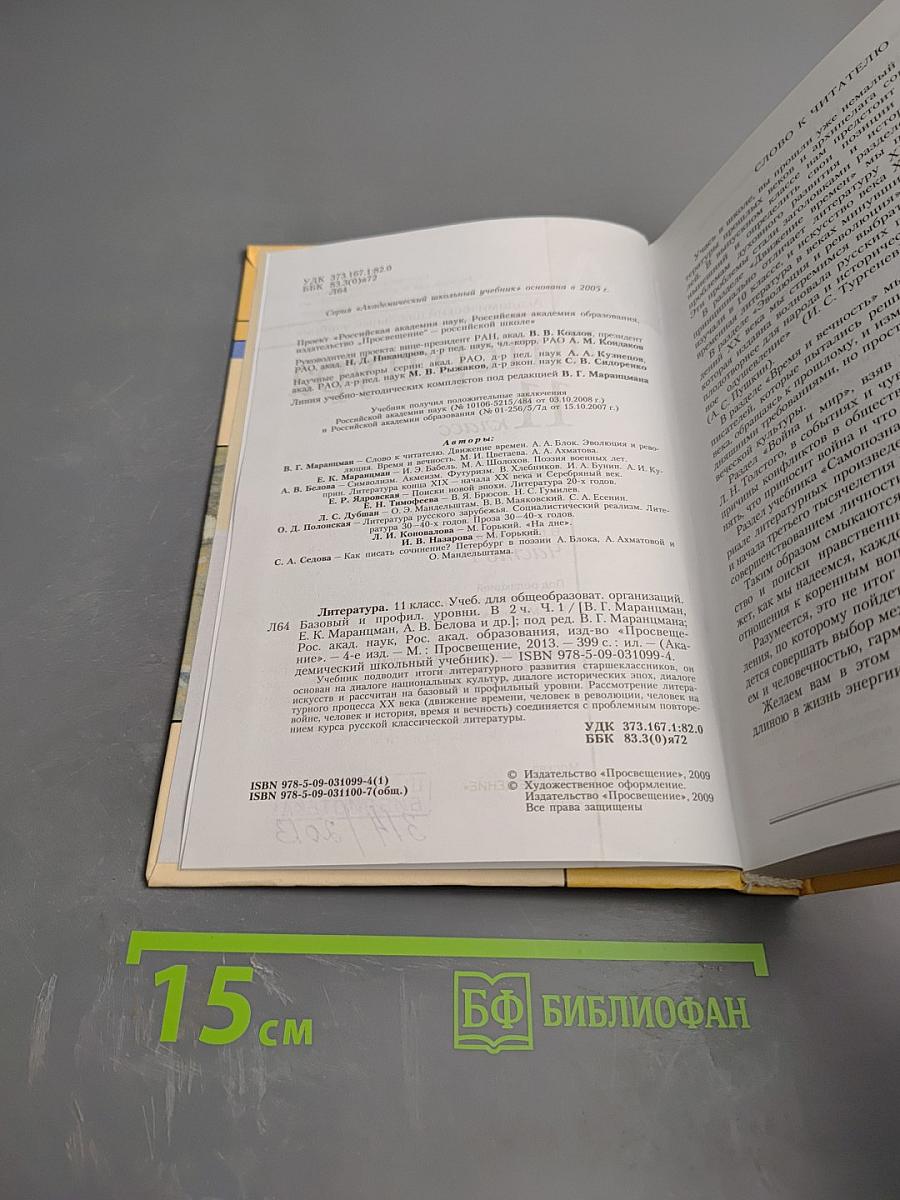 Литература 11 класс, часть первая