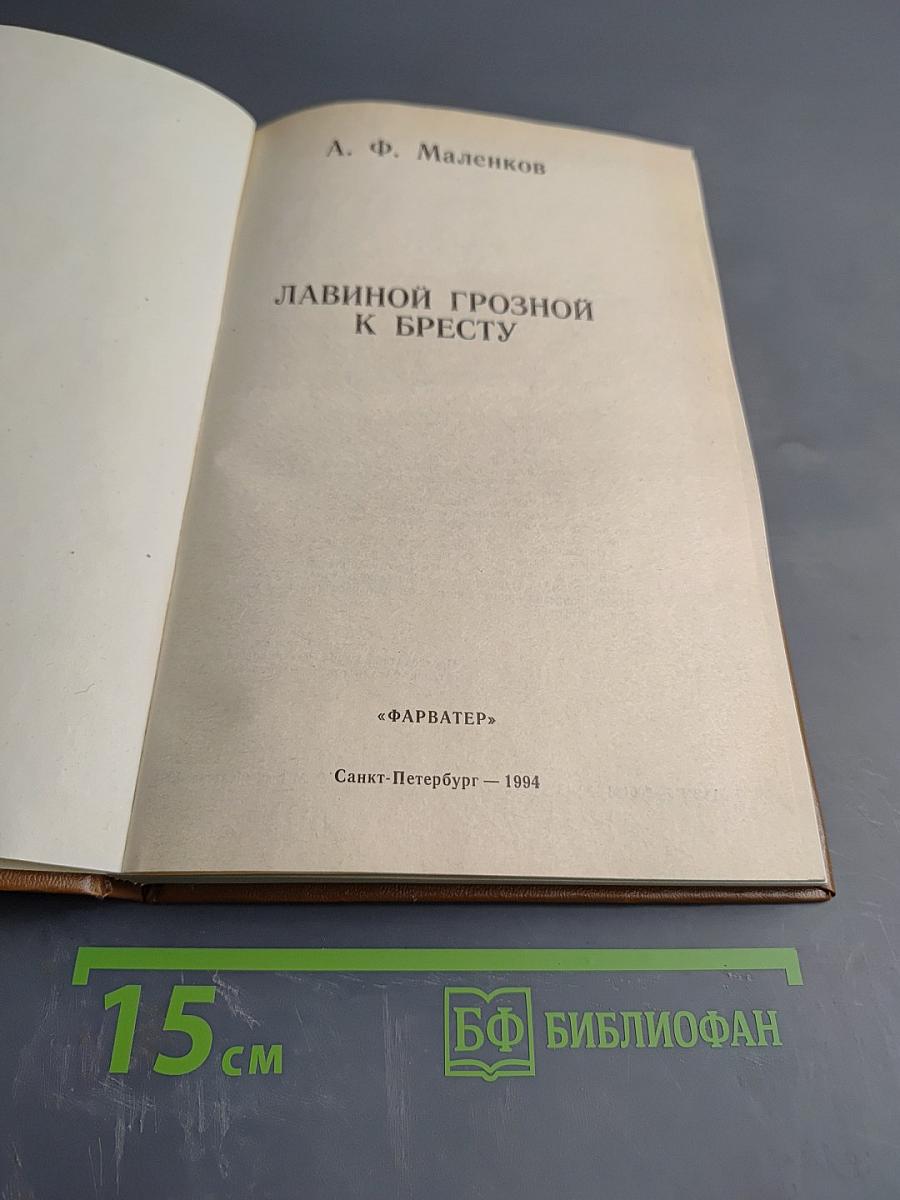 Лавиной грозной к Бресту