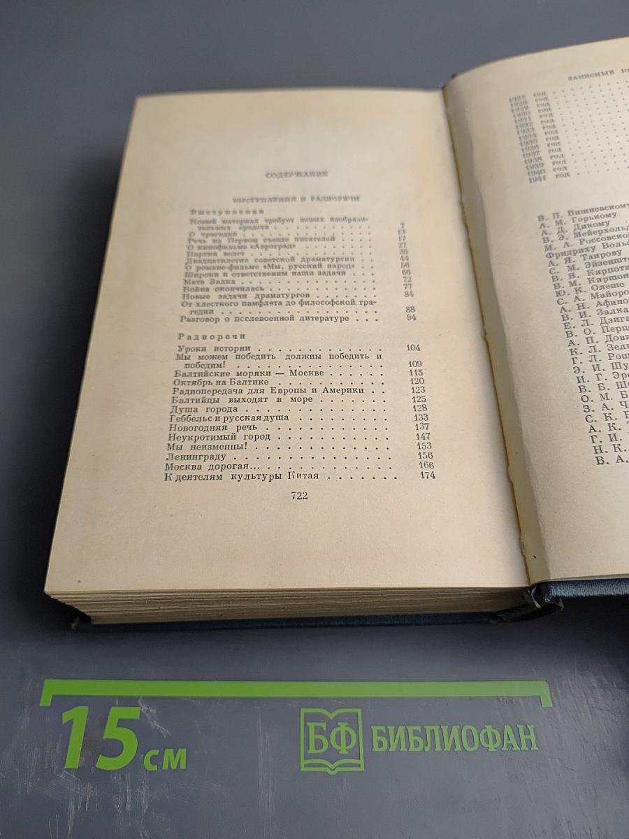 Всеволод Вишневский. Собрание сочинений. Том шестой (Дополнительный). Выступления и радиоречи, записные книжки, письма