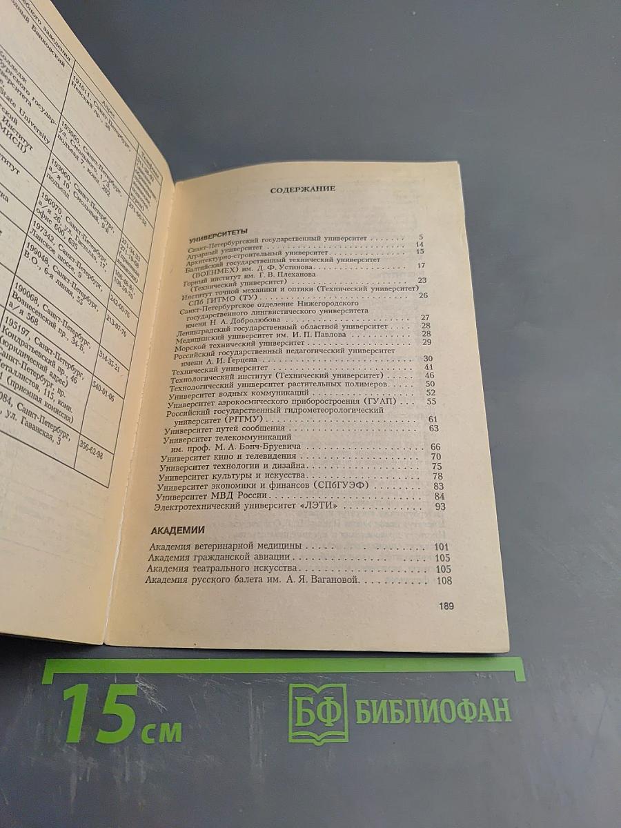 ВУЗЫ Санкт-Петербурга 2000: Справочник для поступающих