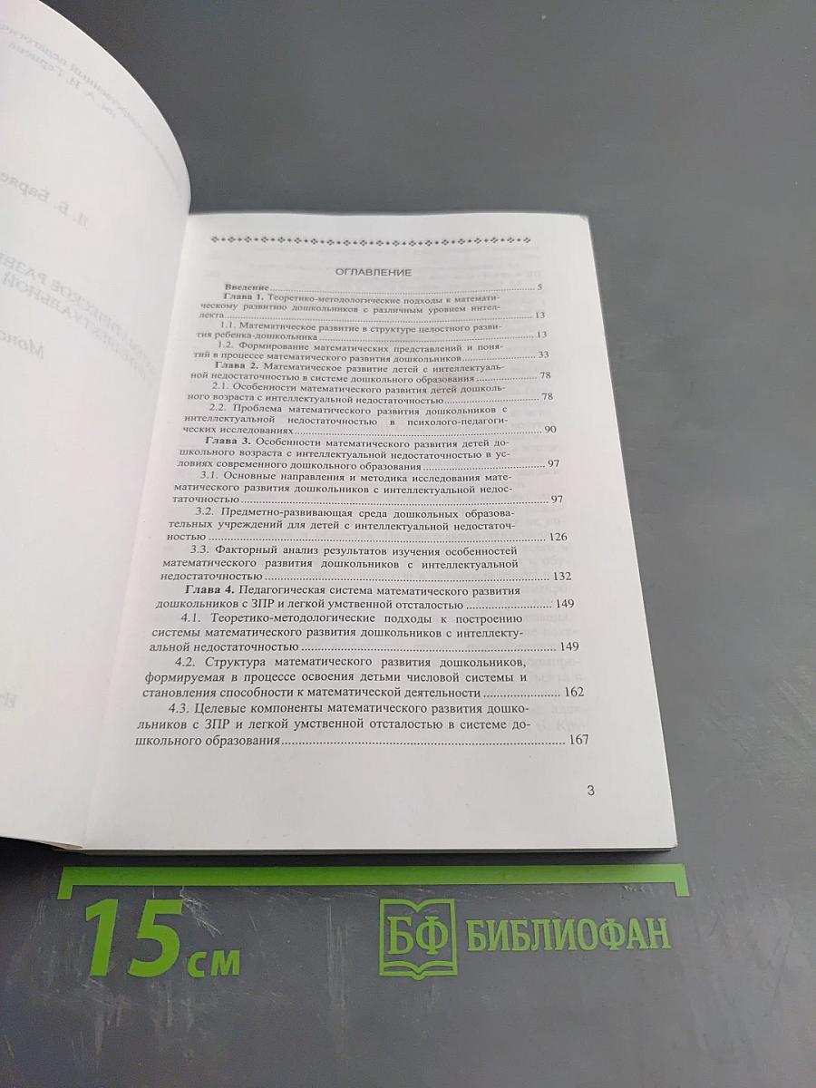 Математическое развитие дошкольников с интеллектуальной недостаточностью