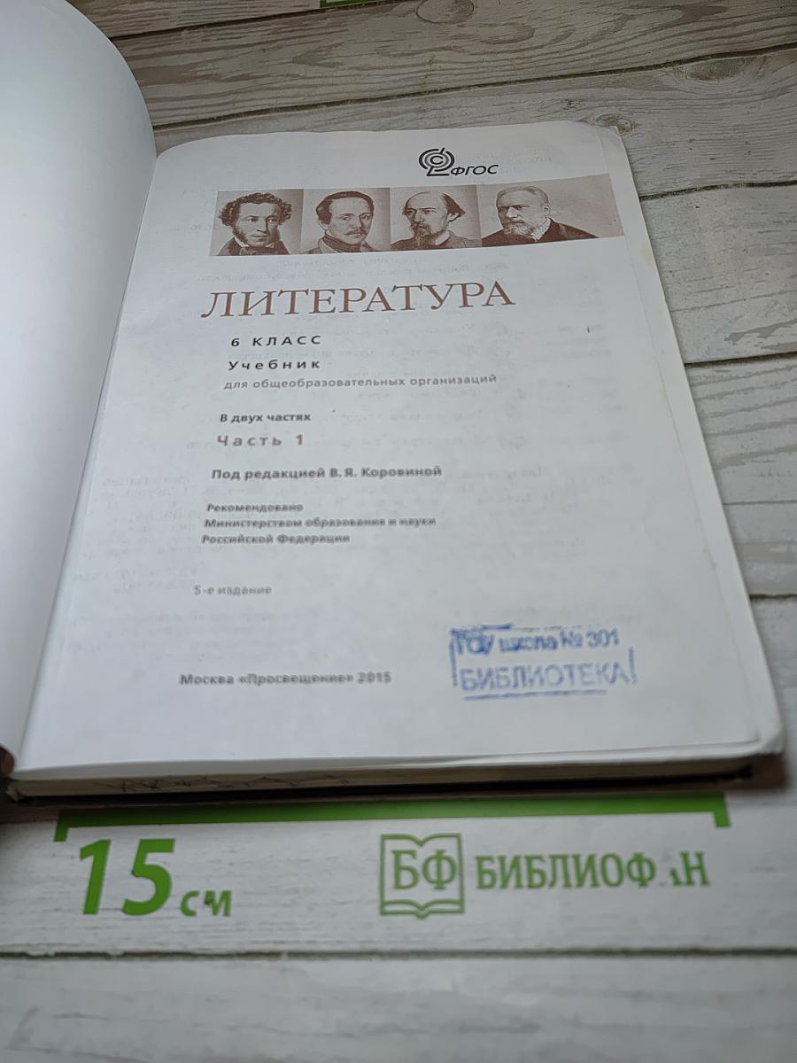 Литература. 6 класс. Часть 1