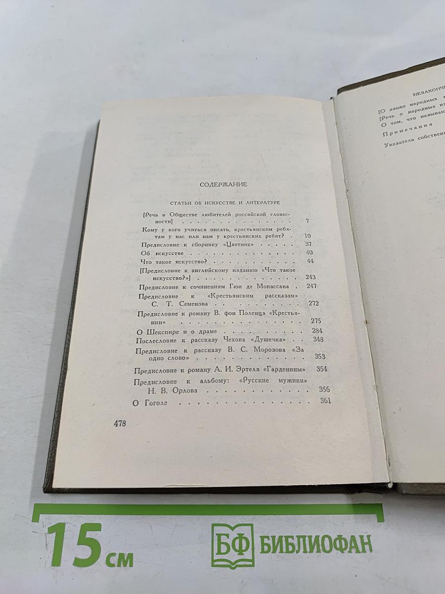 Собрание сочинений. Том пятнадцатый. Статьи об искусстве и литературе