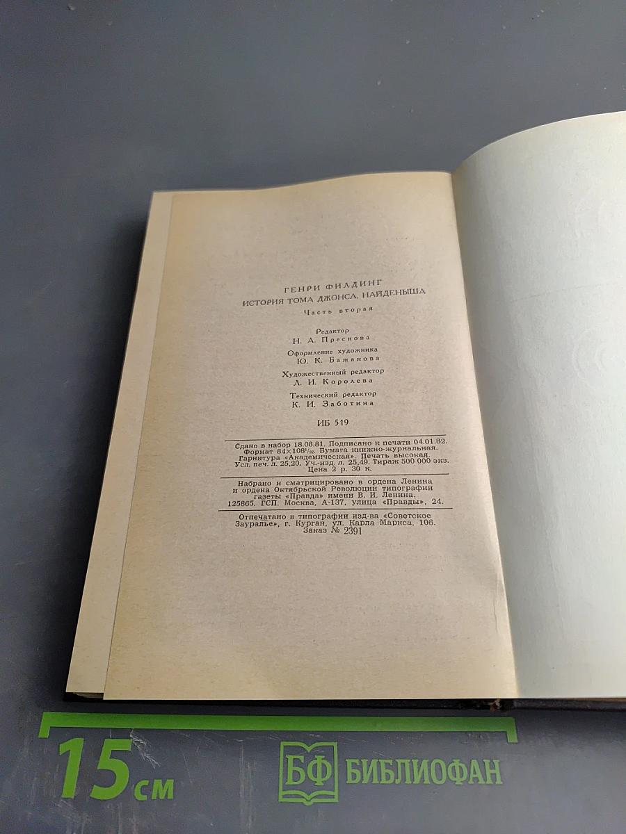 История Тома Джонса, найденыша. Часть вторая