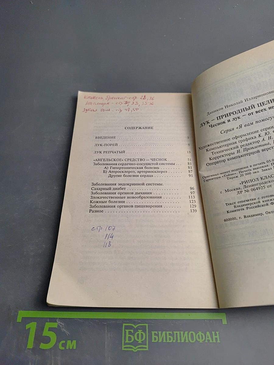 Лук - природный целитель