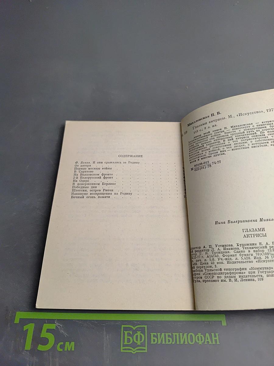 Глазами актрисы