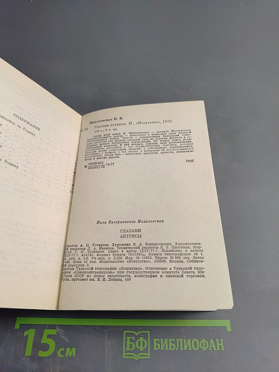 Глазами актрисы