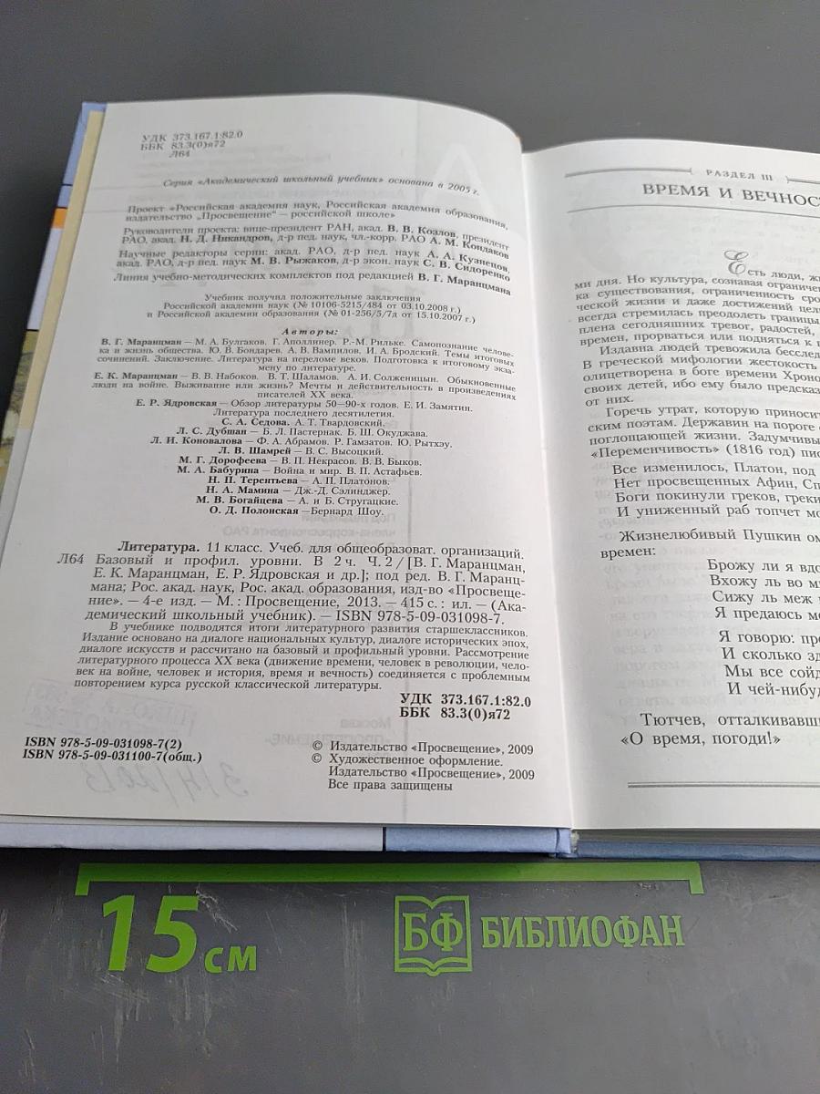 Литература 11 класс, Часть вторая