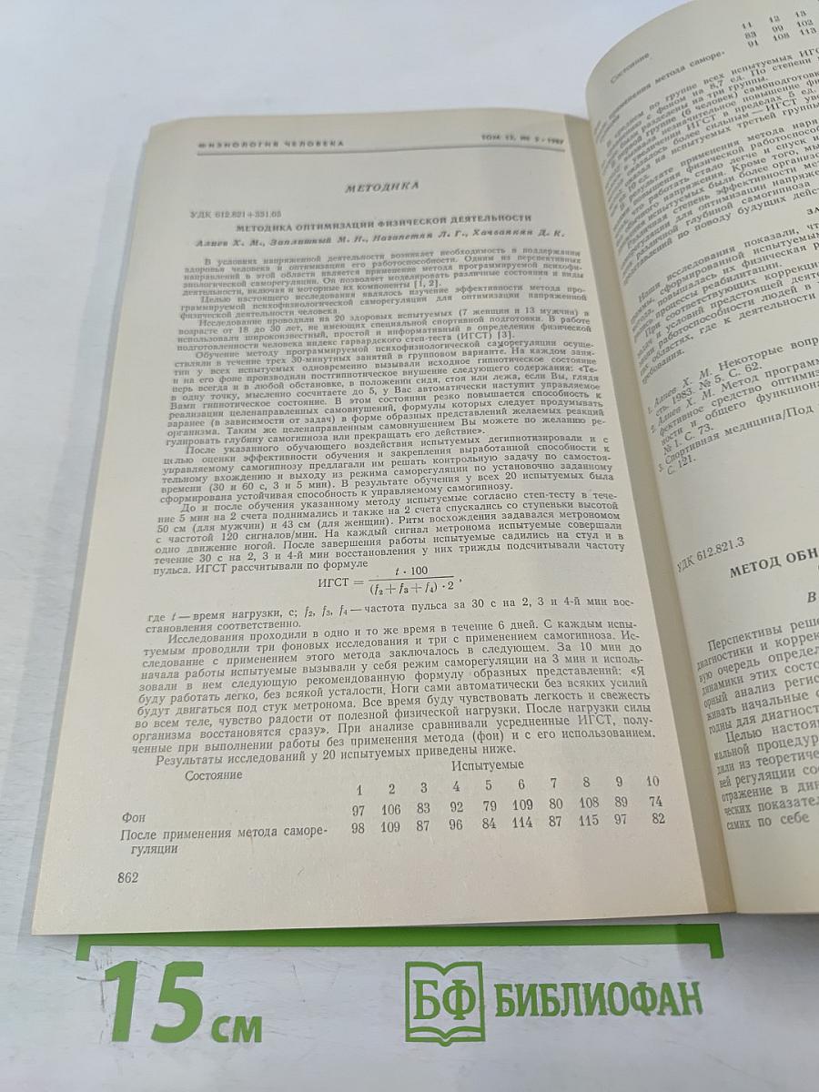 Физиология человека. Том 13, № 5