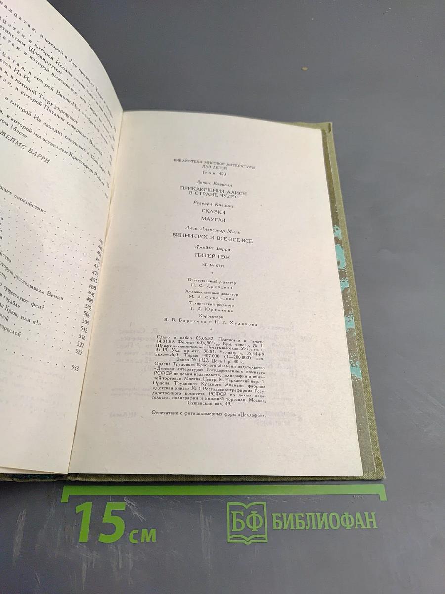 Приключения Алисы в Стране Чудес. Сказки Маугли. Винни-Пух и все-все-все. Питер Пэн