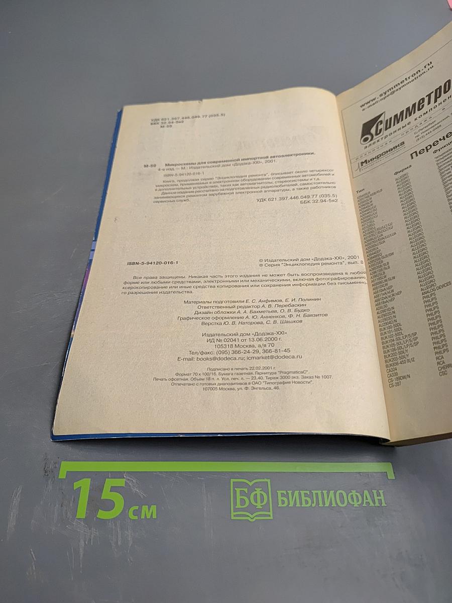 Микросхемы для современной импортной автоэлектроники