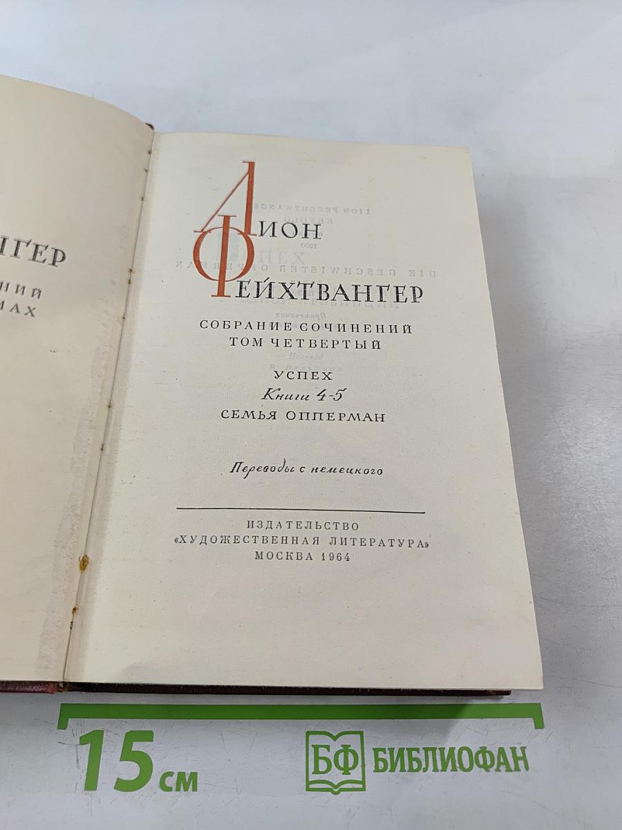 Собрание сочинений. Том четвертый. Успех. Семья Опперман