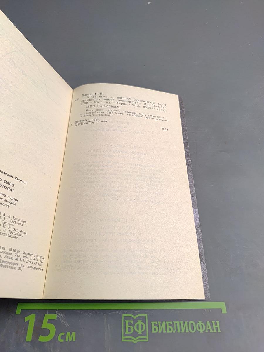 А что было до потопа?