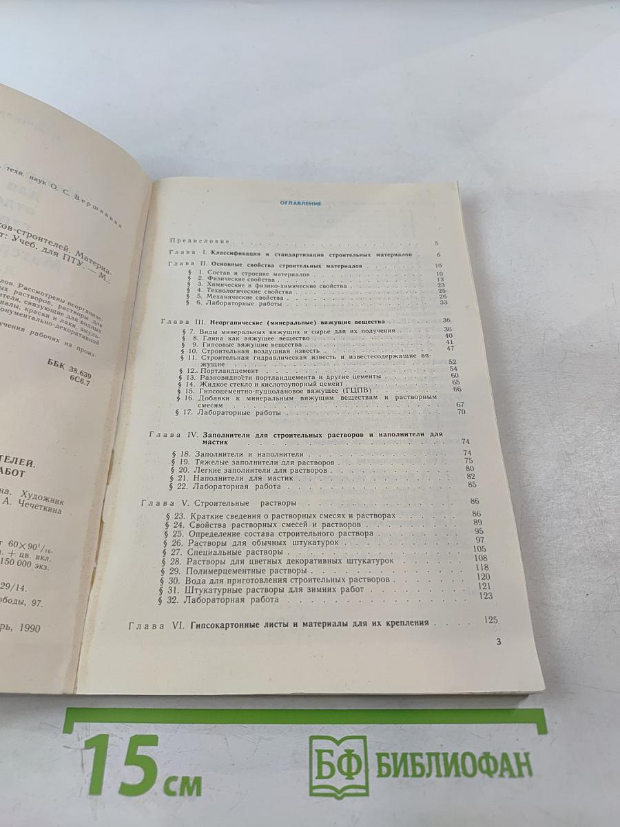 Материаловедение для отделочников-строителей. Материалы для малярных и штукатурных работ