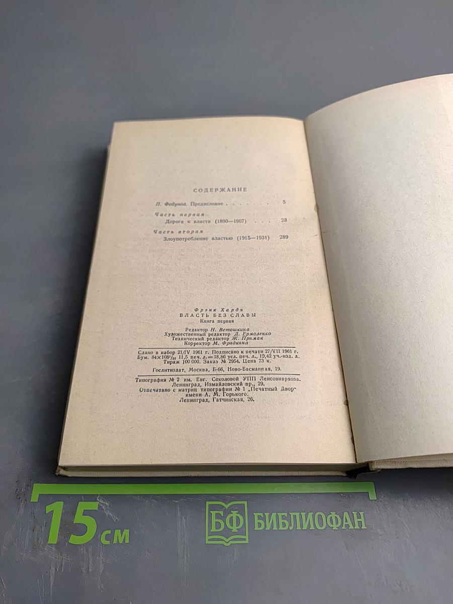 Власть без славы. Книга первая