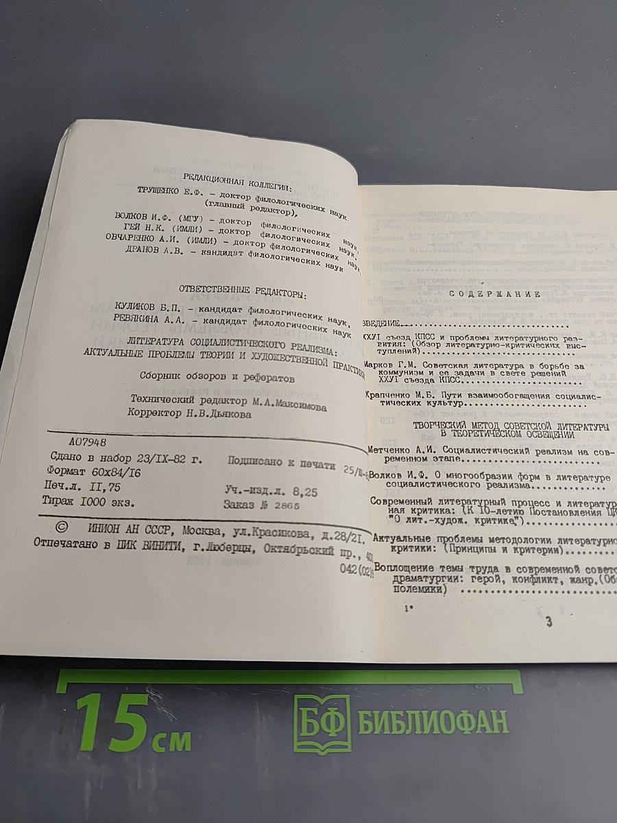 Литература социалистического реализма: актуальные проблемы теории и художественной практики