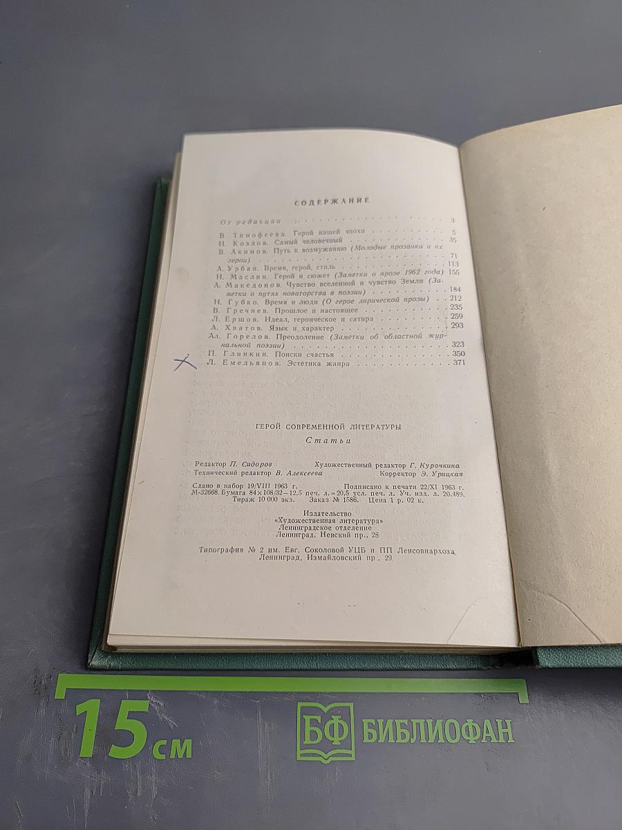 Герой современной литературы