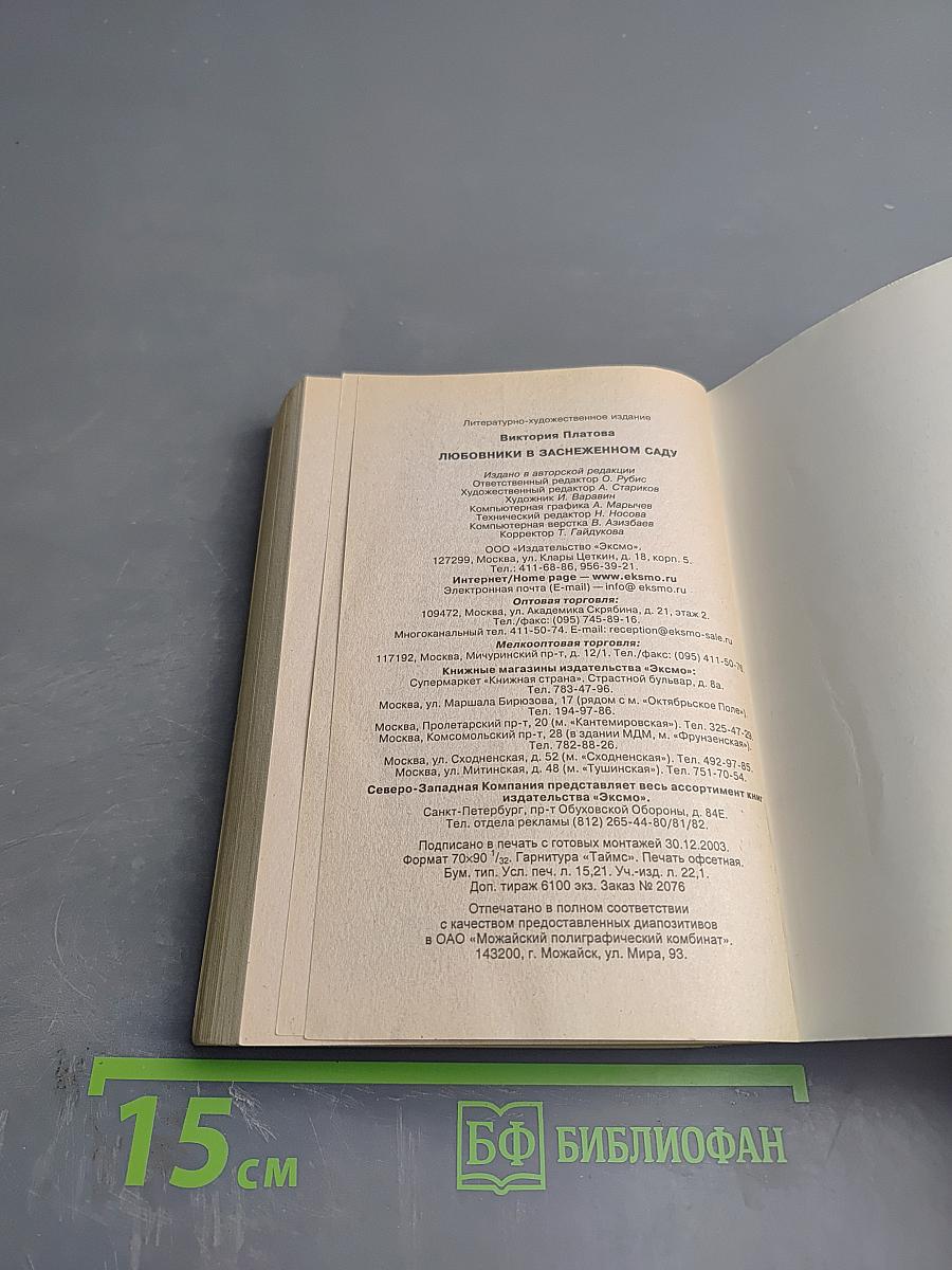 Любовники в заснеженном саду