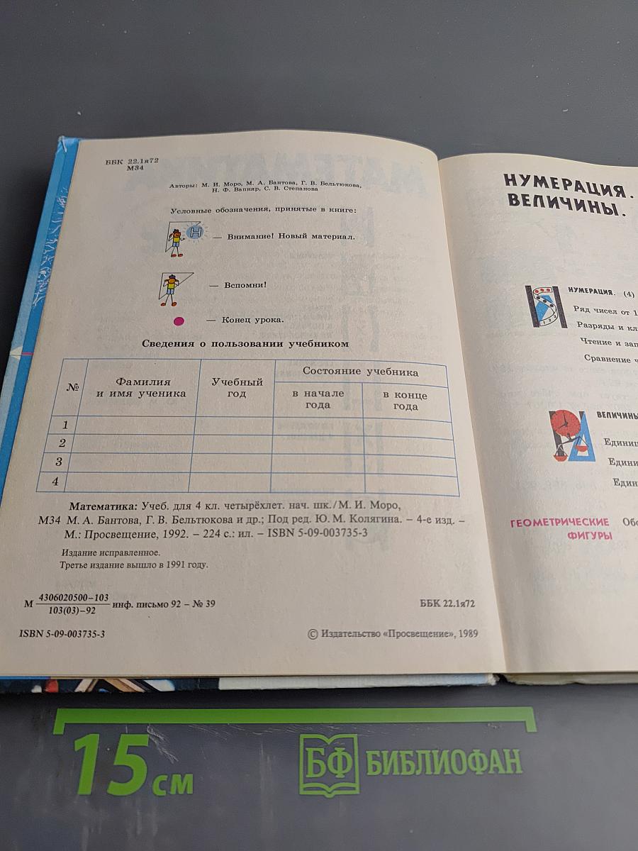 Математика 4 класс