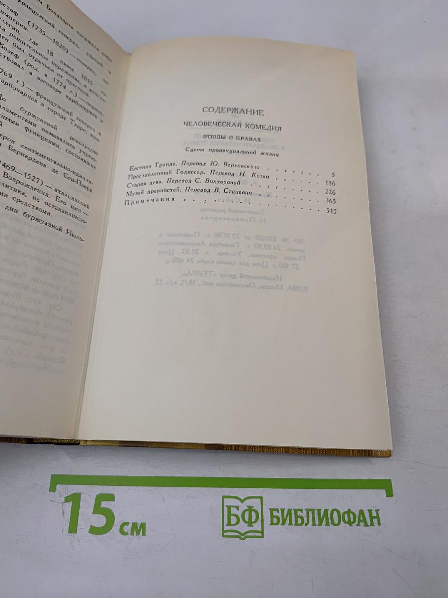 Человеческая комедия. Том Шестой