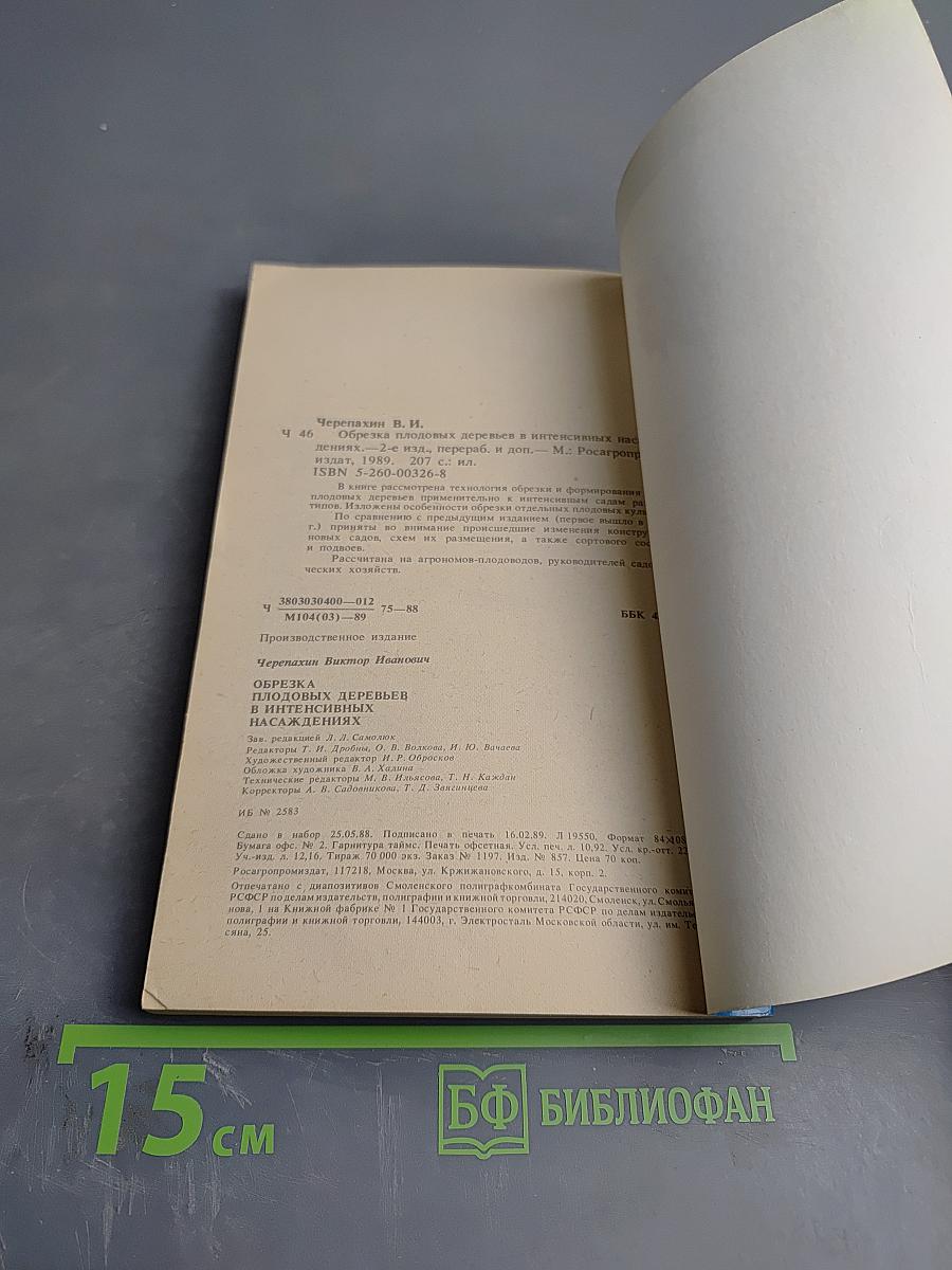 Обрезка плодовых деревьев в интенсивных насаждениях