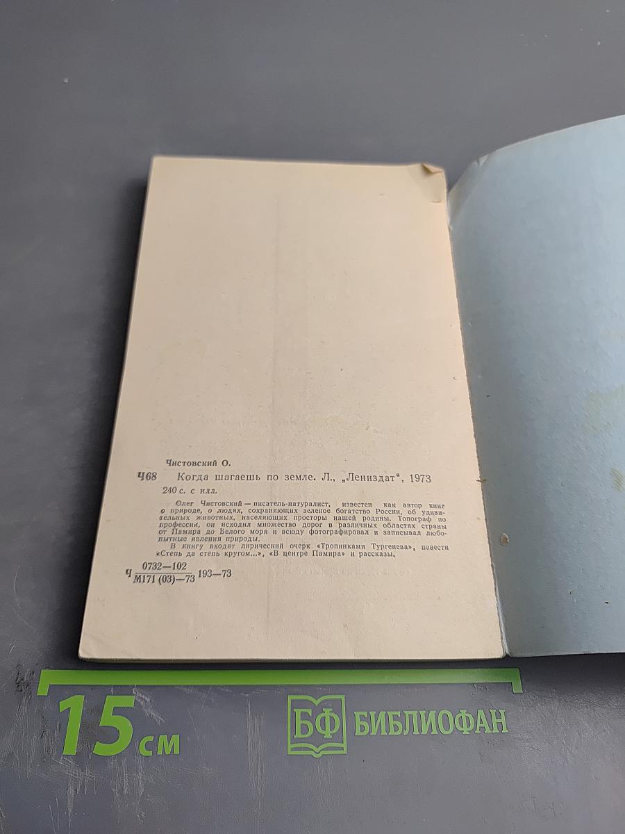 Когда шагаешь по земле