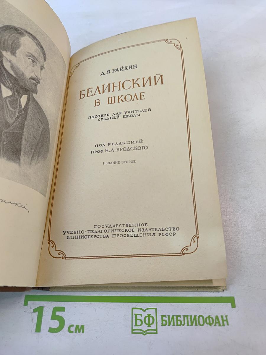 Белинский в школе