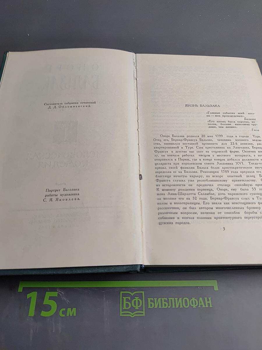 Бальзак. Собрание сочинений. Том 1