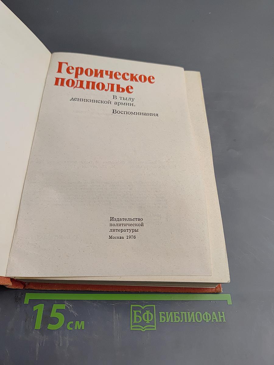Героическое подполье. В тылу деникинской армии. Воспоминания