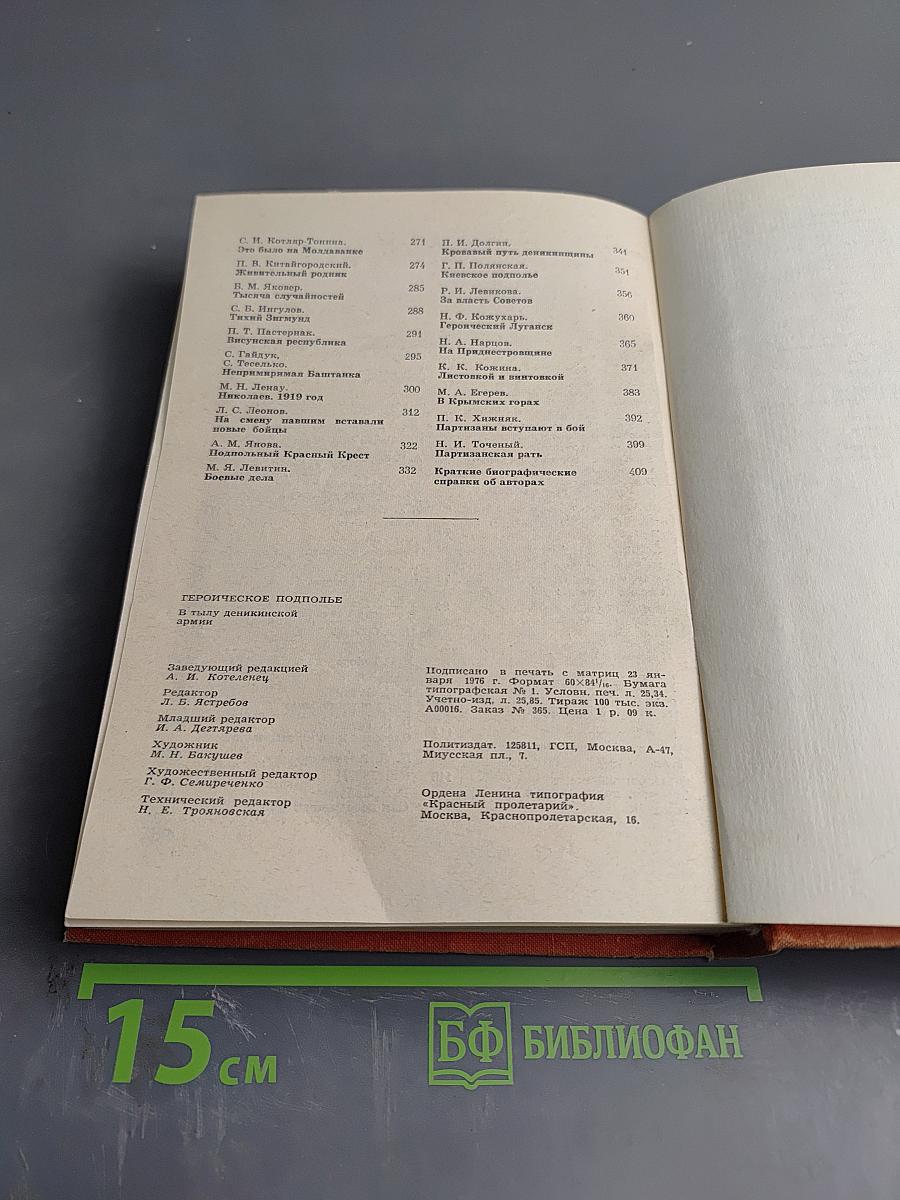 Героическое подполье. В тылу деникинской армии. Воспоминания