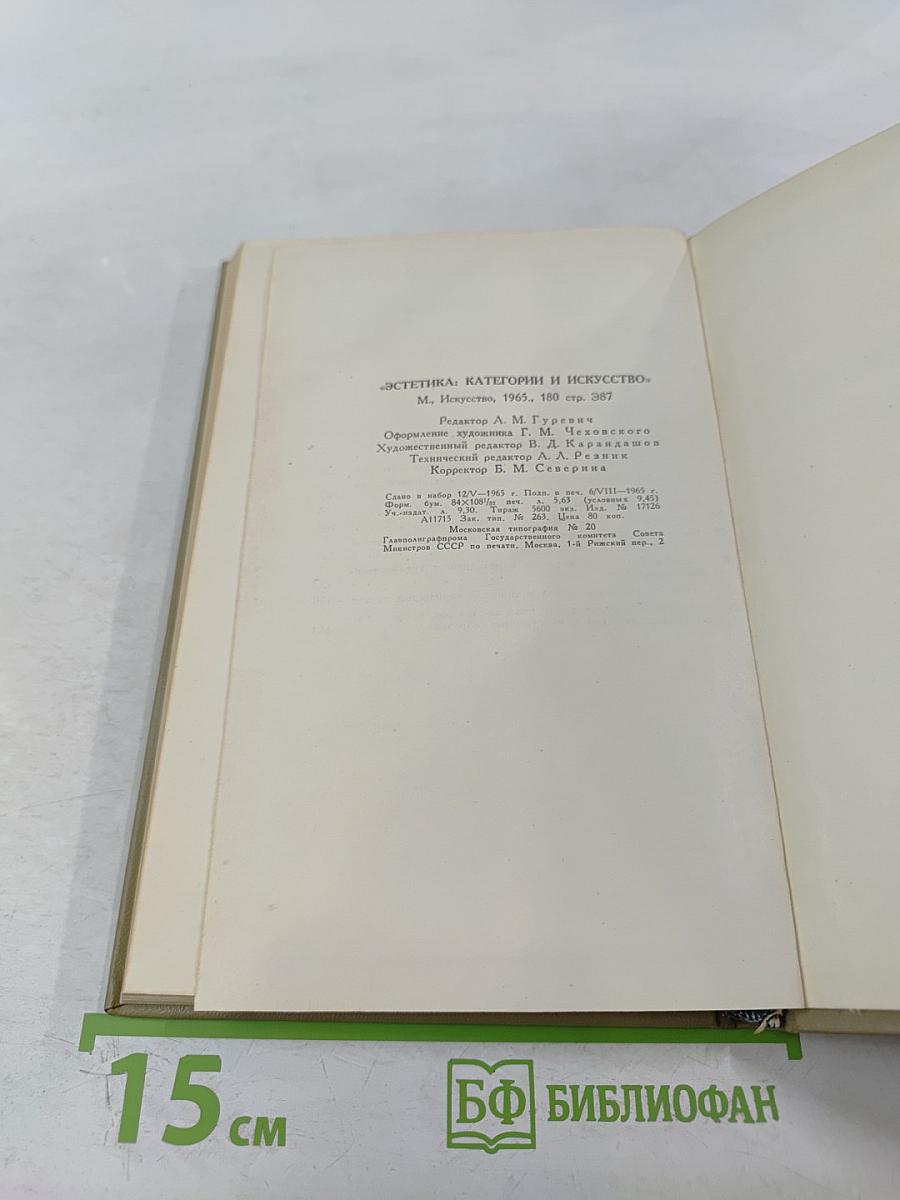 Эстетика. Категории и искусство